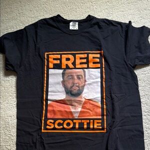 Comfort Colors Black and Orange “Free Scottie” Barstool T-shirt